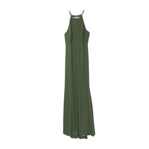 Amsale Olive Crepe Dress size 8